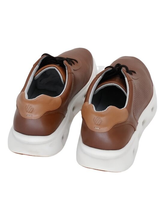 Reactivate U-Throat Full Grain Leather Lace-Up Sneakers Brown Size 12M